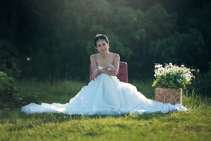 Wedding setup with botanical accents